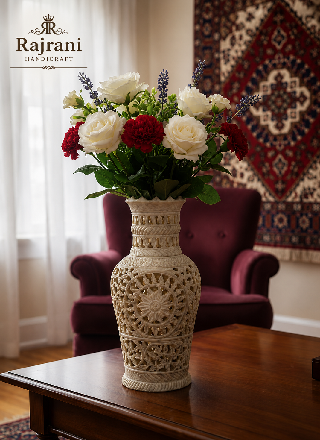 Marbles craving Vase