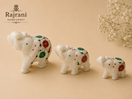 White Inlay Elephant